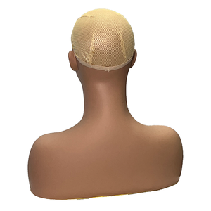 Realistischer und hochwertiger weiblicher Schaufenster puppen kopf mit Schultern und Make-up für die Perücken anzeige - Product Image 4