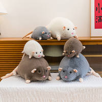 En gros, Oreiller de lit en peluche doux en forme de souris, Poupée jouet, Cadeau