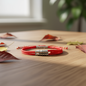 Braccialetti alla Moda con Perline in Acciaio Inossidabile a Quattro Fili Rossi, 24 Pezzi, 12mm, 12 Colori - Product Image 3