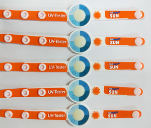 Wholesale Custom Outdoor UV Tester PVC Wrsitbands <strong>Ultraviolet</strong> Rays Sensor Indicator Detector Color Changing Silicone <strong>Bracelets</strong> - Product Image 5
