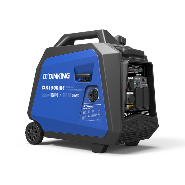 Dinking 3500w Portable Silent Easy Move Gasoline Electric Start Inverter Generator for Camping, DK3500iAE