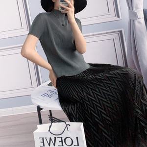 Ropa de Mujer Tallas Grandes Ropa de Mujer Verano Falda de Cintura Alta y Vuelo Amplio en Forma de <span class=keywords><strong>V</strong></span> Elegante y Dulce - Product Image 3