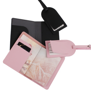 Estuche de Viaje Delgado de Lujo con Bloqueo RFID, Impermeable, para Pasaporte, con Etiqueta para Equipaje, Funda de Cuero PU, Cartera con Cadena, Minimalista para Mujer - Product Image 2