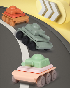 Jeu d'empilage de jouets de réservoir de silicone de vente chaude, détachable et coulissant, vente en gros de jouets éducatifs pour enfants - Product Image 5