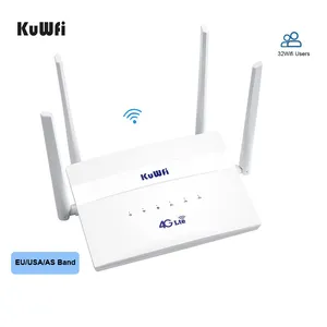 KuWFi 300Mbps wireless router 4g lte wireless router 4 High-gain External Antennas 4g Router With Sim Card