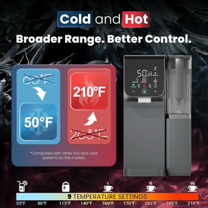 カウンタートップ100 GPD冷却およびインスタントホットROシステムホームRV用ウォーターフィルターポータブルピッチャーフィルター付き生涯リマインダー - Product Image 2