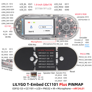 Scheda di Sviluppo LILYGO T-Embed CC1101 Plus ESP32-S3 Ricetrasmettitore RF Sub-GHz Modulo Wireless NFC Dispositivo Programmabile <span class=keywords><strong>Bruce</strong></span> - Product Image 6