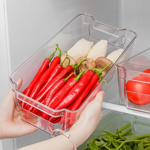 Bacs de rangement pour réfrigérateur pour congélateur et réfrigérateur grands paquets <span class=keywords><strong>en</strong></span> plastique transparent empilable sans BPA bacs organisateur de réfrigérateur - Product Image 4