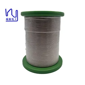 2USTCF 0.1mm*460 Flat Nylon Serving Copper Litz Wire 4mm*2mm Overall Dimension