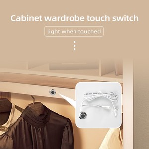 Đồ nội thất tủ thông minh <span class=keywords><strong>LED</strong></span> ánh sáng cảm ứng chuyển đổi, thích hợp cho tủ quần áo DC12V 24V ánh sáng cảm ứng mờ - Product Image 5