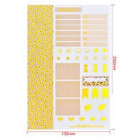 Feuille de papier autocollant en vinyle personnalisé, feuille de papier autocollant imprimé en feuille d'or pour journal quotidien d'enfant
