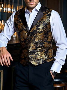 Nuovi Arrivi 2026: <span class=keywords><strong>Gilet</strong></span> Elegante da <span class=keywords><strong>Uomo</strong></span> per Matrimoni, Cerimonie e Smoking - Abbigliamento Formale - Product Image 4
