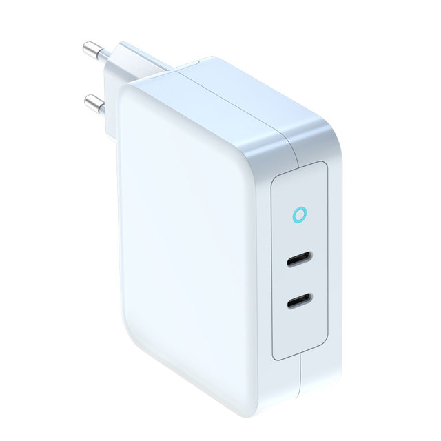 140W PD 3.1 GaN Charger 2-Port USB C Fast Wall Charger Adapter 28V 5A Type C Power Delivery for MacBook Pro Laptop iPhone 15