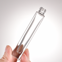 Botol semprot Mini isi ulang botol parfum kaca ramping persegi bulat 5ml 10ml dengan sekrup tutup atas pesanan Minimum 100 buah