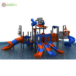 Parco acquatico struttura di gioco con scivoli a tema caratteristiche Spray ed elementi di arrampicata per bambini avventura acquatica - Product Image 3