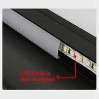 Lumière LED linéaire 50CM Profil en alliage d'aluminium Montage mural Coin Sol pour la décoration de la maison Plinthe Lumière décorative