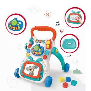 Andador Musical de 4 Ruedas para Bebés con Pizarra de <span class=keywords><strong>Dibujo</strong></span>, Carro Multifuncional de Aprendizaje para Caminar, Cochecito de Mano, Juguete para Bebés - Product Image 4