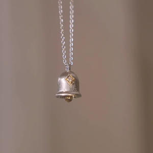 Autumn Winter Layering S925 Pure Silver Star Shaped Necklace <b>Brushed</b> <b>Round</b> Ball with High-End Platinum Finish - Product Image 5