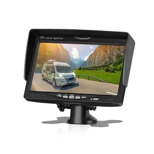 Monitor LED TFT LCD de 7 pulgadas para coche, cámara de visión trasera, DVD, receptor de satélite STB, equipo de vídeo para camión