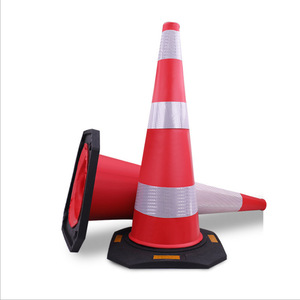 Cônes de signalisation routière en caoutchouc Ronda 90 cm EVA réfléchissants, équipement de sécurité routière - Product Image 5