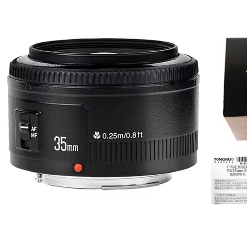 YONGNUO Wide-Angle Large Aperture Auto Focus Lenses YN35mm F2 for for Canon DSLR Camera EF Mount