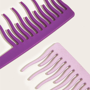Sudi <b>Wide</b> Tooth Hair <b>Comb</b> 15 Cm Plastic With Hook For Wet And Dry Use Smooths Hair Multifunction - Product Image 4