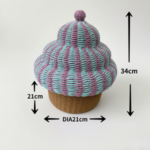 Customized <strong>Basket</strong> Paper Rope Storage <strong>Child</strong>-friendly Style Woven Handmade <strong>Basket</strong> for Living Room Bedroom Decor - Product Image 3