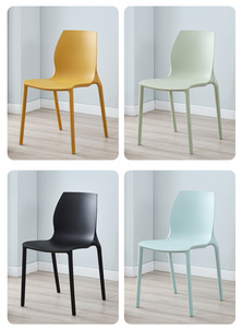 Silla <span class=keywords><strong>de</strong></span> <span class=keywords><strong>Comedor</strong></span> <span class=keywords><strong>de</strong></span> Plástico Moderna, Minimalista y Económica, Estilo Nórdico, con Respaldo, para Uso <span class=keywords><strong>en</strong></span> Hoteles y Centros Comerciales, Interior y Exterior, Apilable, <span class=keywords><strong>de</strong></span> PP - Product Image 6