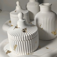Moule en Silicone pour Boîte de Rangement Rayée, Plateau Irrégulier, Vase, Kit de Moulage en Résine Époxy DIY, Artisanat en Gypse, Décoration d'Intérieur