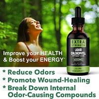 Complément alimentaire liquide à base de chlorophylle pour le soutien immunitaire, 6000 mg, végétalien, saveur menthe poivrée, pour stimuler l'énergie et la digestion