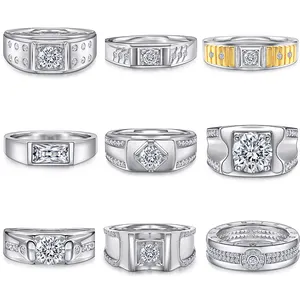 Eenvoudige S925 Sterling Zilveren Heren Ring Groothandel Mode Dagelijkse Gift Fijne Sieraden Ringen Voor Mannen