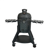 AUPLEX Premium Céramique Asador Céramique 18 Pouces Barbecue au Charbon Kamado Cuisine Extérieure BBQ