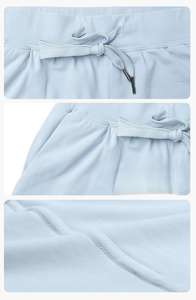 Pantalones cortos deportivos de Yoga de cintura alta para mujer, pantalones finos de verano con cordón de cinco minutos, bolsillos para correr, entrenamiento físico, patrón sólido - Product Image 6