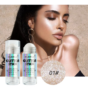 Iluminador Mineral en Barra con Lentejuelas de Diamante, Crema Iluminadora Corporal, Bronceador Facial Tridimensional Natural - Product Image 6