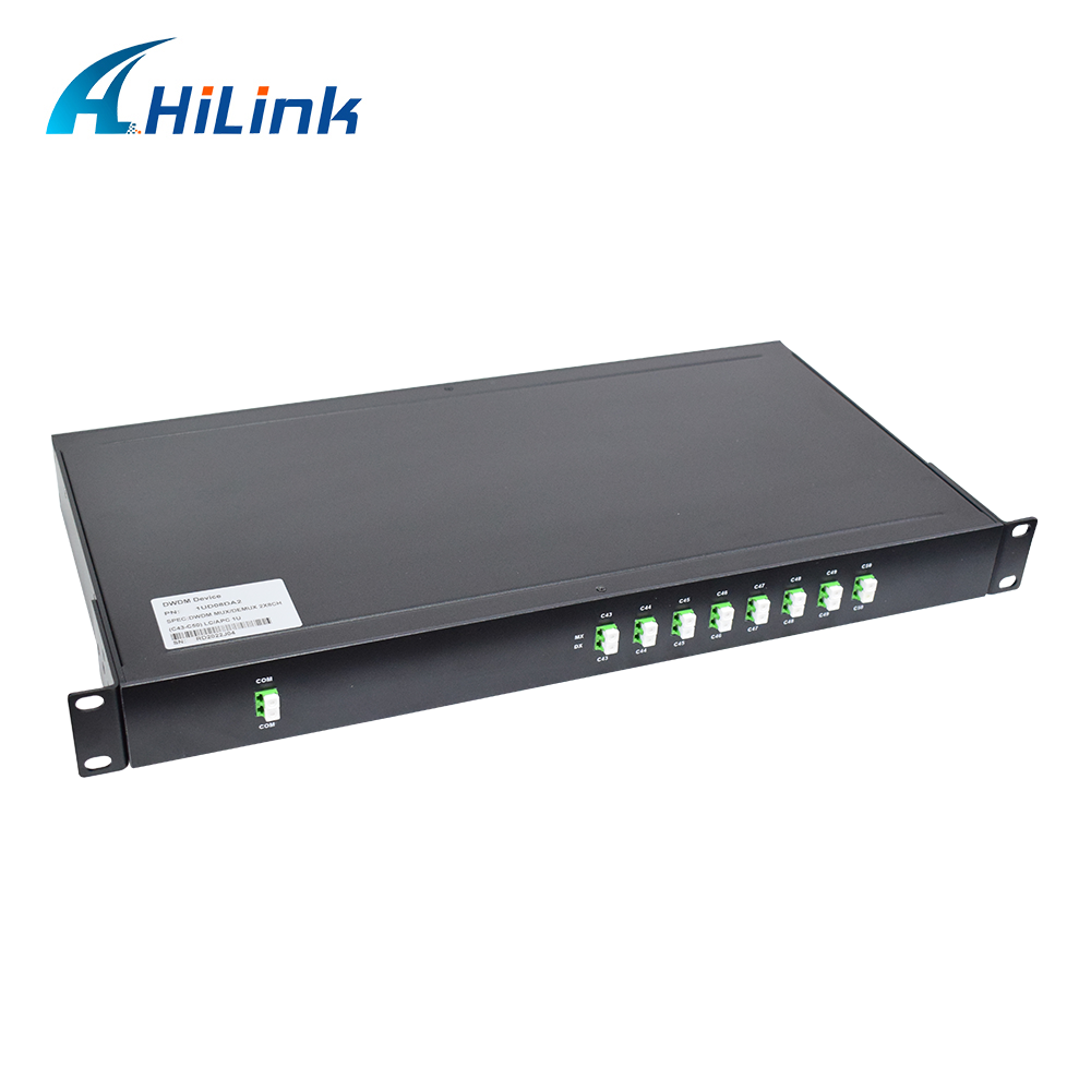 Двойной шкаф модуля 19Inch 1U волокна 2x8ch DWDM Mux Demux установил LC/APC