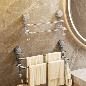 Support <span class=keywords><strong>mural</strong></span> d'angle pour serviettes à ventouse, <span class=keywords><strong>sans</strong></span> perçage, avec barres à serviettes extensibles pour salle de bain - Vente en gros - Product Image 6