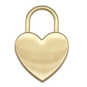 Lucchetto a <span class=keywords><strong>Cuore</strong></span> in Metallo Personalizzato, Accessori <span class=keywords><strong>di</strong></span> Moda Moderni e Antichi, Logo Personalizzato Inciso, Placcato Oro, Stampa UV, Fusione - Product Image 6