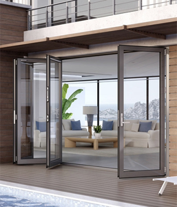 Heavy Duty Glass Commercial <strong>Doors</strong> Folding Glass <strong>Door</strong> Thermal Breaking Glass Bifold <strong>Doors</strong> - Product Image 4