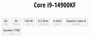 Nuevo CPU I9 I7 I3 14600KF 14700KF 14900KF DDR5 para Ordenador de Escritorio/Estación de Trabajo - LGA 1700/Socket 1851 - Product Image 2