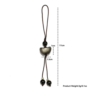 <span class=keywords><strong>Colgante</strong></span> de Piedra Natural Auténtica con Significado de Riqueza y Salud: <span class=keywords><strong>Lingote</strong></span> de Obsidiana Dorada - Product Image 3