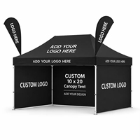 Tente Pop-Up Personnalisée 10x20 avec Logo, en Oxford PVC Imperméable, Abri Extérieur pour Salons Professionnels, Événements et Publicité - Vente en Gros