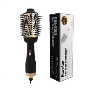 New Products 2023 Gold Pink Drop Shipping Electric Ionic One Step Hot Hair Air Brush Styler