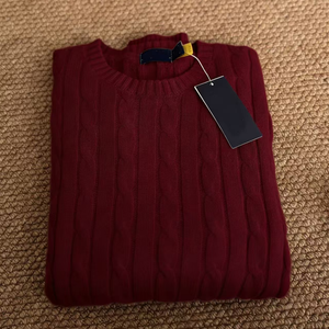 Pulls pour femmes de qualité supérieure, style coréen, <span class=keywords><strong>pull</strong></span> de créateur, décontracté, à manches longues, tricoté pour l'hiver, fournisseur, rayé avec LOGO - Product Image 1