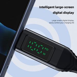 Cable USB Tipo C de Alta Calidad con Pantalla LED, Carga Rápida de 120W, 1M 2M, Cable de Datos para Teléfono Móvil Xiaomi - Product Image 5