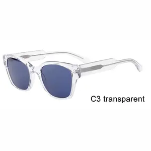 Groothandel Zonnebril Hoge Kwaliteit Vierkant-Ronde Tinten Acetaat Materiaal Retro Zonnebril Brillen Voor Dames Monturen