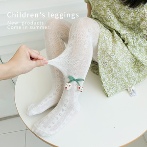 Collant Estivi in Rete Sottile di Cotone per Bambine 6-12 Mesi, Leggings Traspiranti a Rete per Bambini - Product Image 2