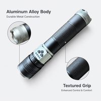 Lampe torche tactique laser rechargeable USB G909, étanche IP65, zoomable, super lumineuse, en alliage d'aluminium, portable, pour le camping