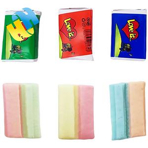 <span class=keywords><strong>Chewing</strong></span>-<span class=keywords><strong>gum</strong></span> Bicolore Aromatisé aux Fruits, Saveur Love Bubble <span class=keywords><strong>Gum</strong></span>, Conditionné en Bouteille <span class=keywords><strong>avec</strong></span> Autocollants Tatouages - Product Image 4