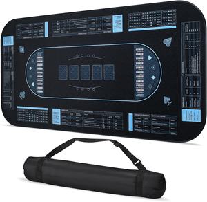 70 "X 35" Poker Table Top Blackjack <span class=keywords><strong>Casino</strong></span> Poker Topper Facile à effacer Hold'em Poker Mat avec Cheat Sheet - Product Image 5