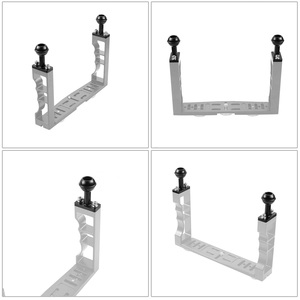 Adaptateur rotule CNC 1 pouce avec vis <span class=keywords><strong>de</strong></span> fixation réglable 1/4" M5 et pince lumineuse pour caméra d'action GoPro, support <span class=keywords><strong>de</strong></span> plongée sous-marine - Product Image 5